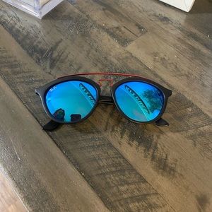 Ray Ban round mirror lenses plastic frame